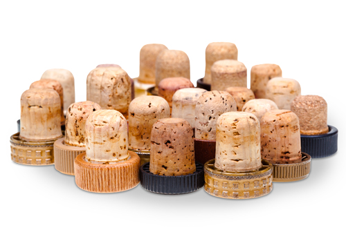 une dizaine de bouchons de bouteilles de Cognac et de pineau des charentes